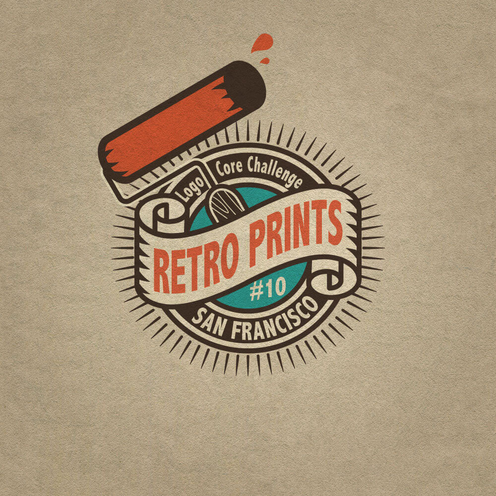 Retro Prints – Logo Challenge #10のロゴデザイン