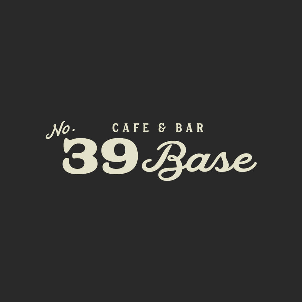 大阪府八尾市にある隠れ家的なCAFE&BAR「No.39BASE」様のロゴデザイン・ショップカードデザイン